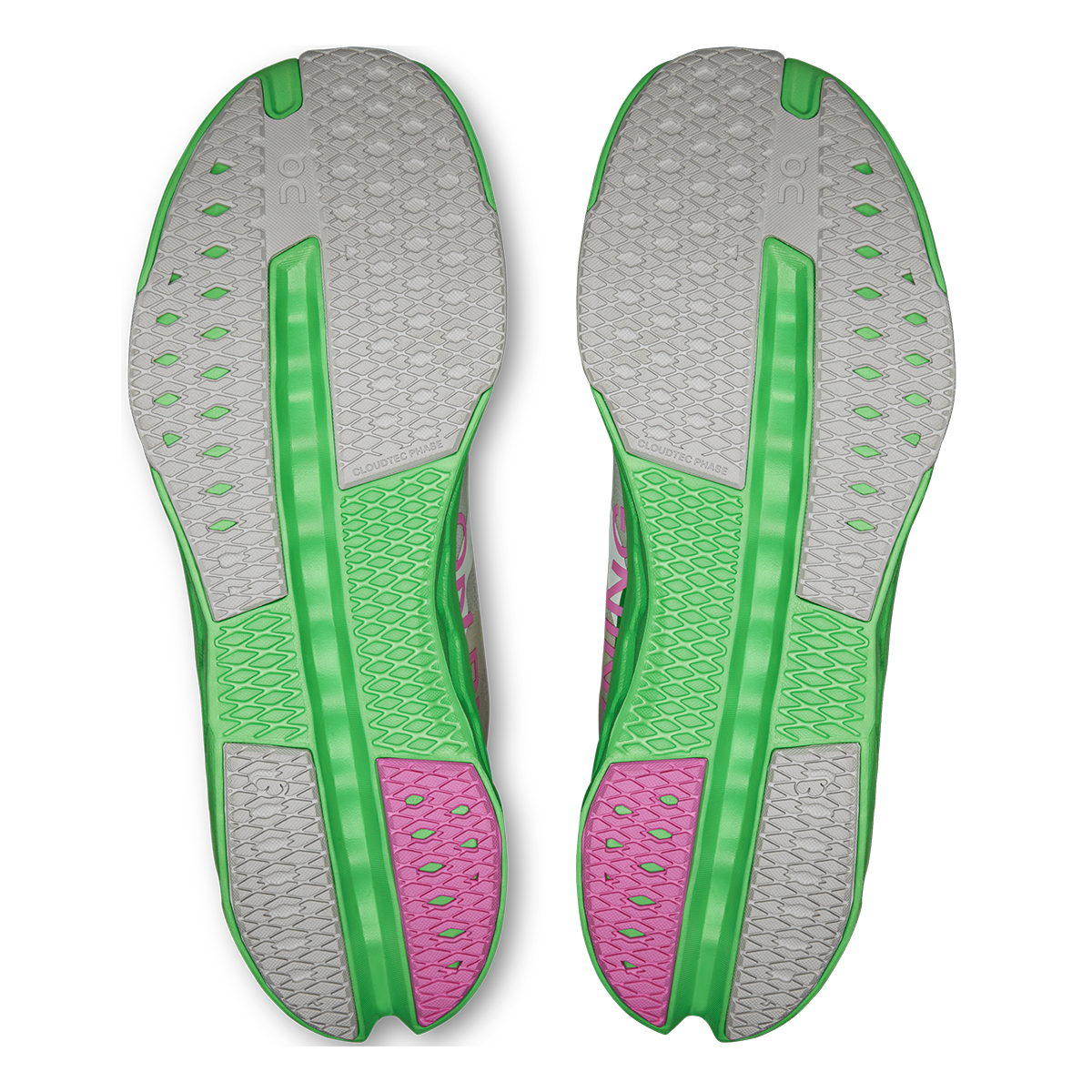 Tênis On Cloudsurfer Next Masculino - Cinza lobo / Verde melão - vista 4