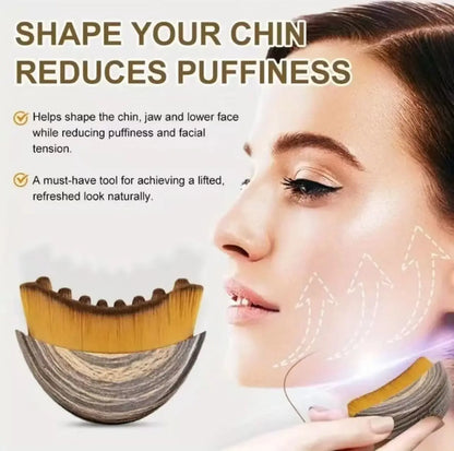Compre 1 Leve 2 - Escova Manual para Limpeza Linfática com Cerdas Ovais para Peles Sensíveis e Linfedema Reduz Inchaço Facial Molde o Queixo Uso Prático e Eficaz