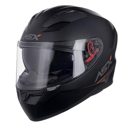 Capacete Moto ASX City SV Fosco Preto com Óculos Interno Viseira Clear Unissex