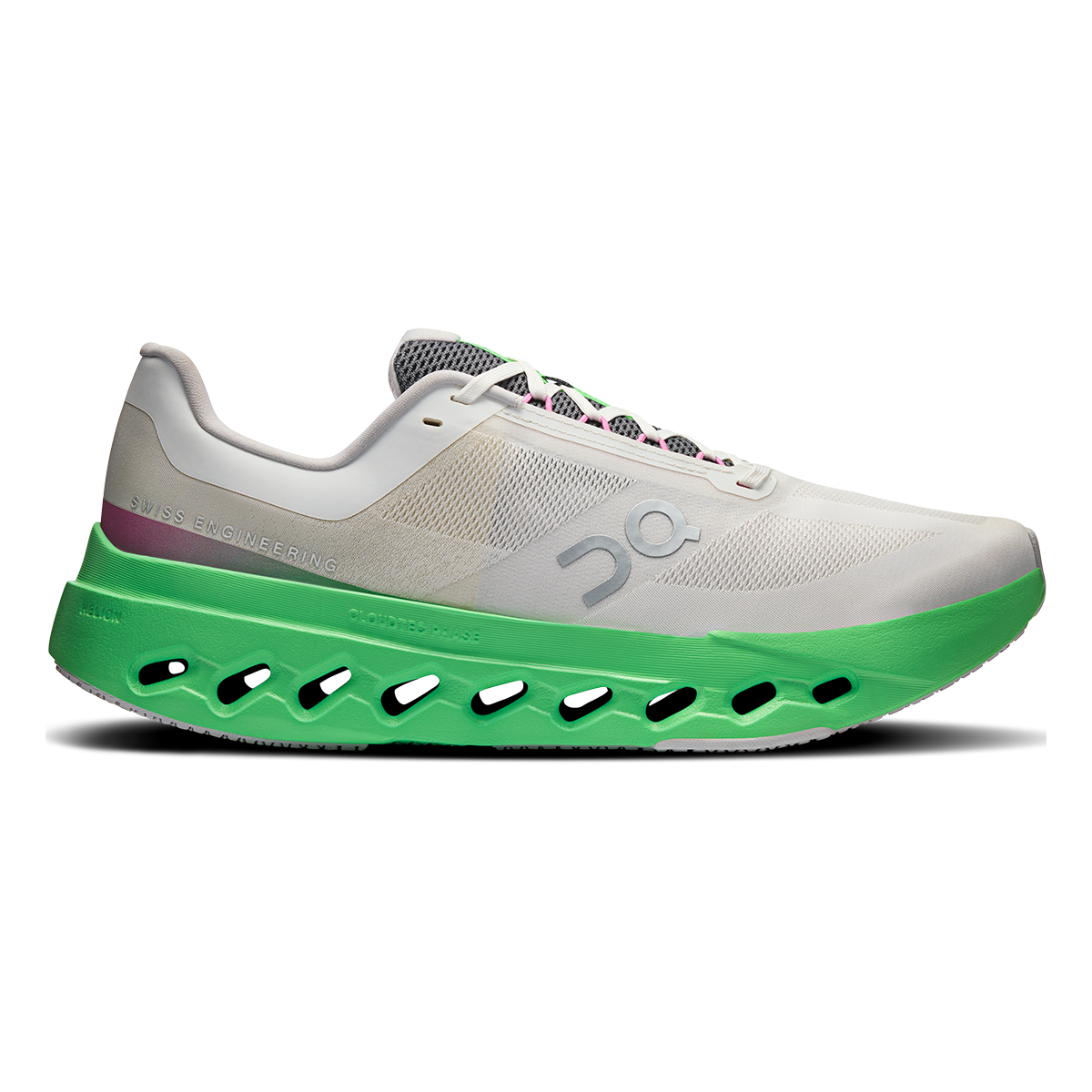 Tênis On Cloudsurfer Next Masculino - Cinza lobo / Verde melão - vista 1