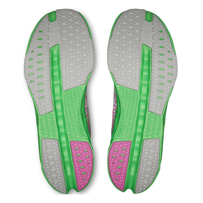 Tênis On Cloudsurfer Next Masculino - Cinza lobo / Verde melão - vista 4
