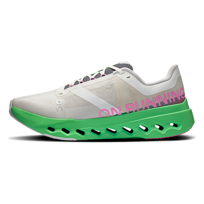 Tênis On Cloudsurfer Next Masculino - Cinza lobo / Verde melão - vista 2