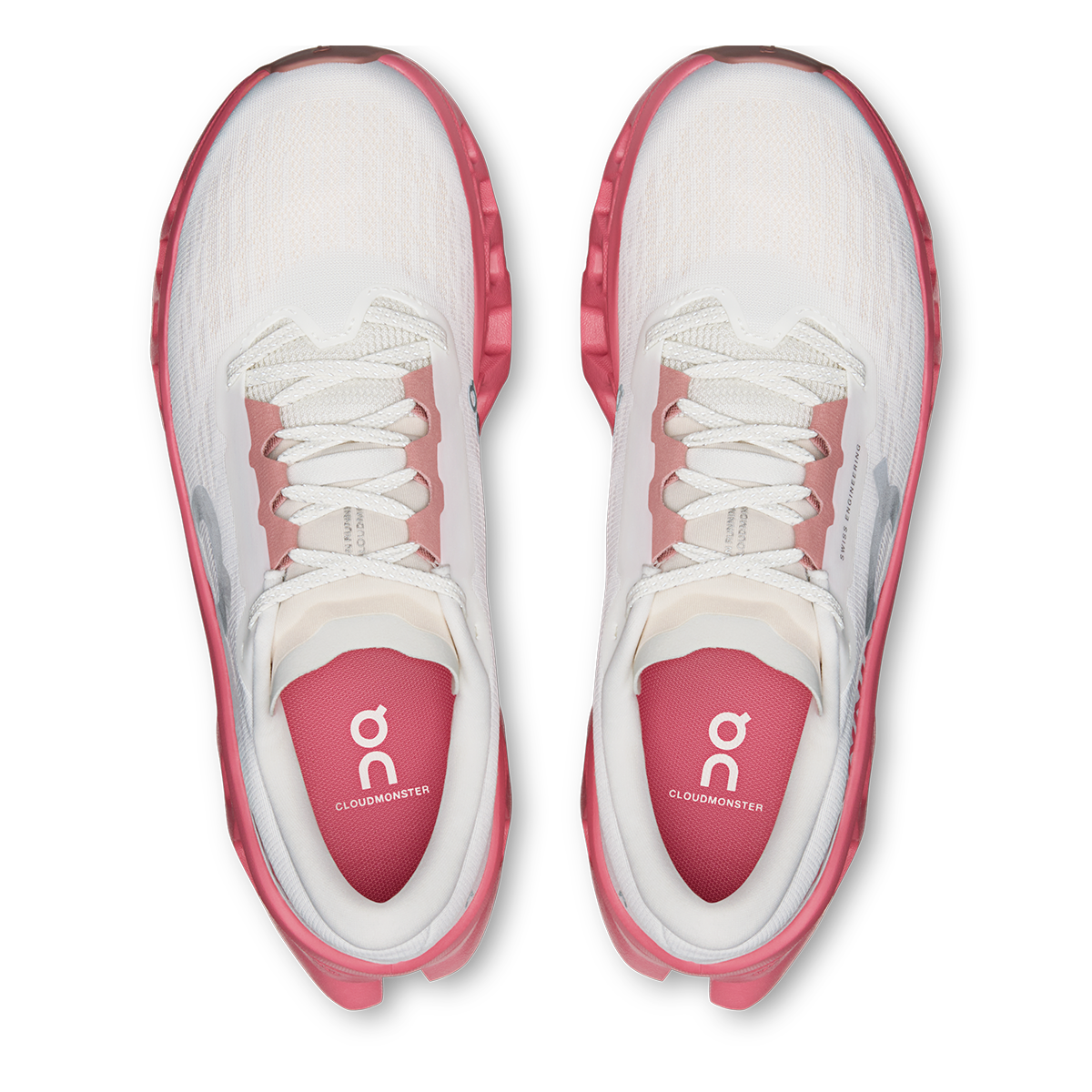 Tênis On Cloudmonster 3 Feminino - Marfim / Rosa camélia - vista 3