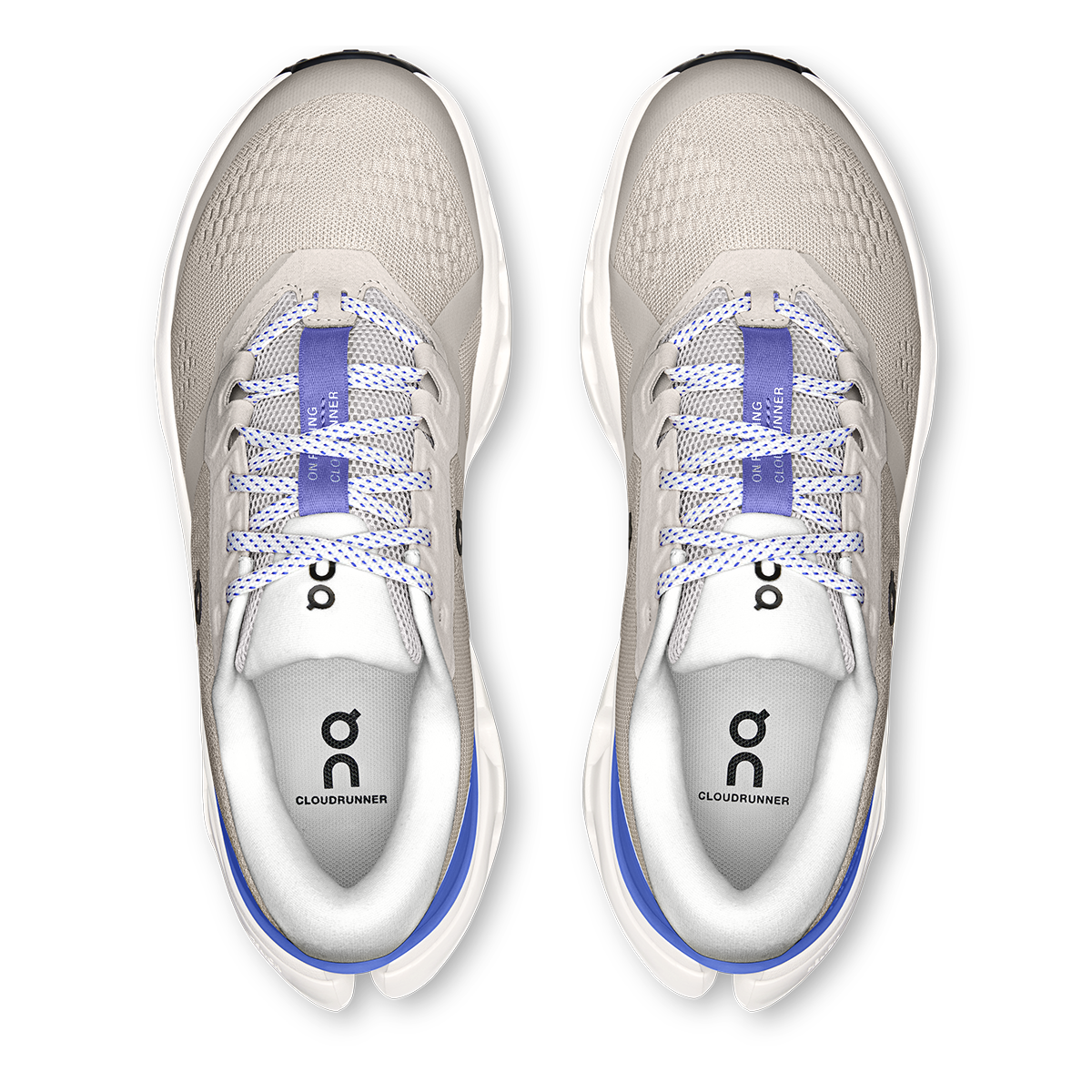 Tênis On Cloudrunner 3 Feminino - Pérola / Azul marinho - vista 3