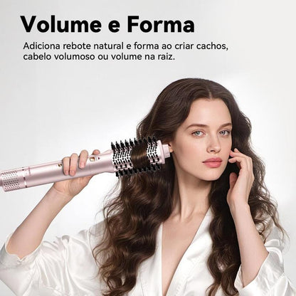 GOKOCO Modelador de Cabelo 5 em 1 Bivolt – Escova Secadora de Alta Velocidade com Íons, Alisador e Modelador