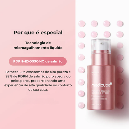 Soro Shot PDRN Collágeno Rosa – Glow e Elasticidade