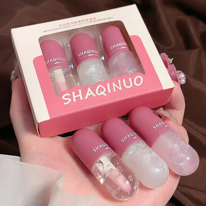 Lip Gloss Hidratante e Protetor Antiaderente – Brilho Espelhado e Hidratação Duradoura - Pague 1 e Leve 3