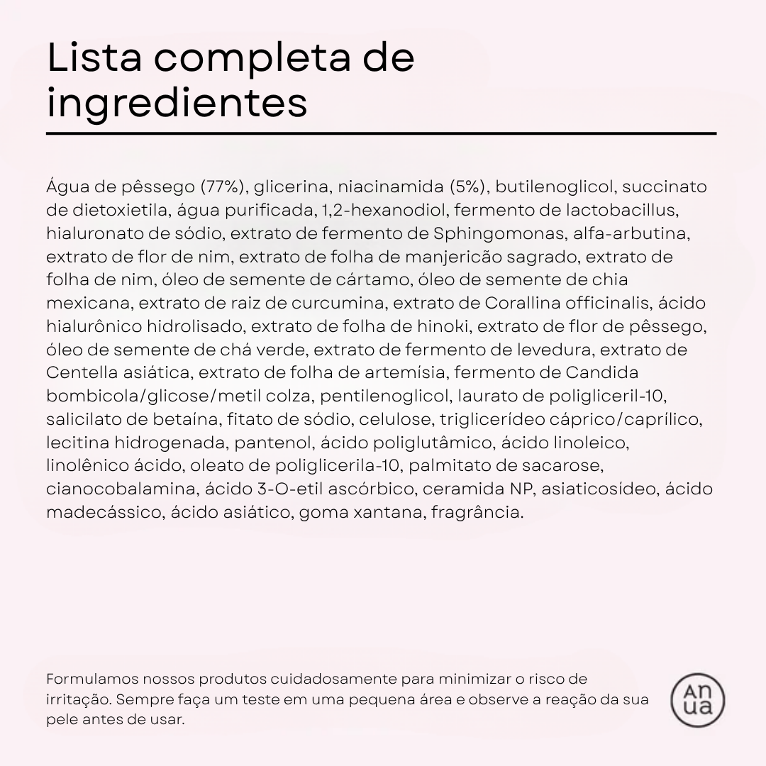 Sérum de Niacinamida 70% com Pêssego
