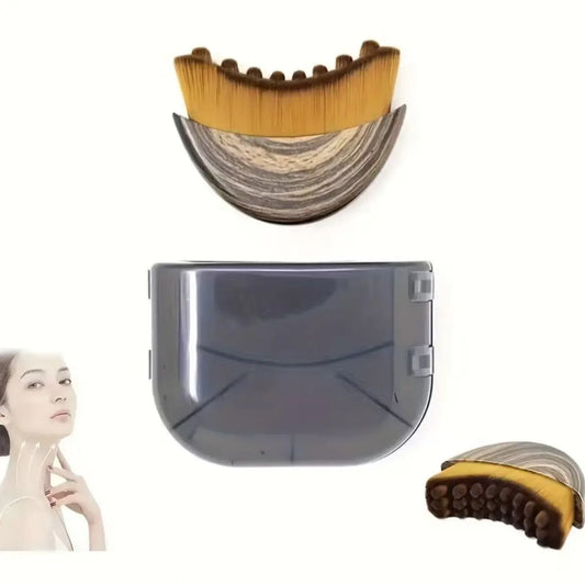 Compre 1 Leve 2 - Escova Manual para Limpeza Linfática com Cerdas Ovais para Peles Sensíveis e Linfedema Reduz Inchaço Facial Molde o Queixo Uso Prático e Eficaz