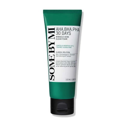 SOME BY MI - Espuma de Limpeza Facial Miracle Acne Clear Foam Aha-Bha-Pha 100ml