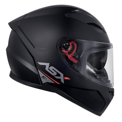 Capacete Moto ASX City SV Fosco Preto com Óculos Interno Viseira Clear Unissex