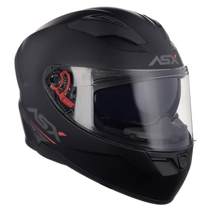 Capacete Moto ASX City SV Fosco Preto com Óculos Interno Viseira Clear Unissex