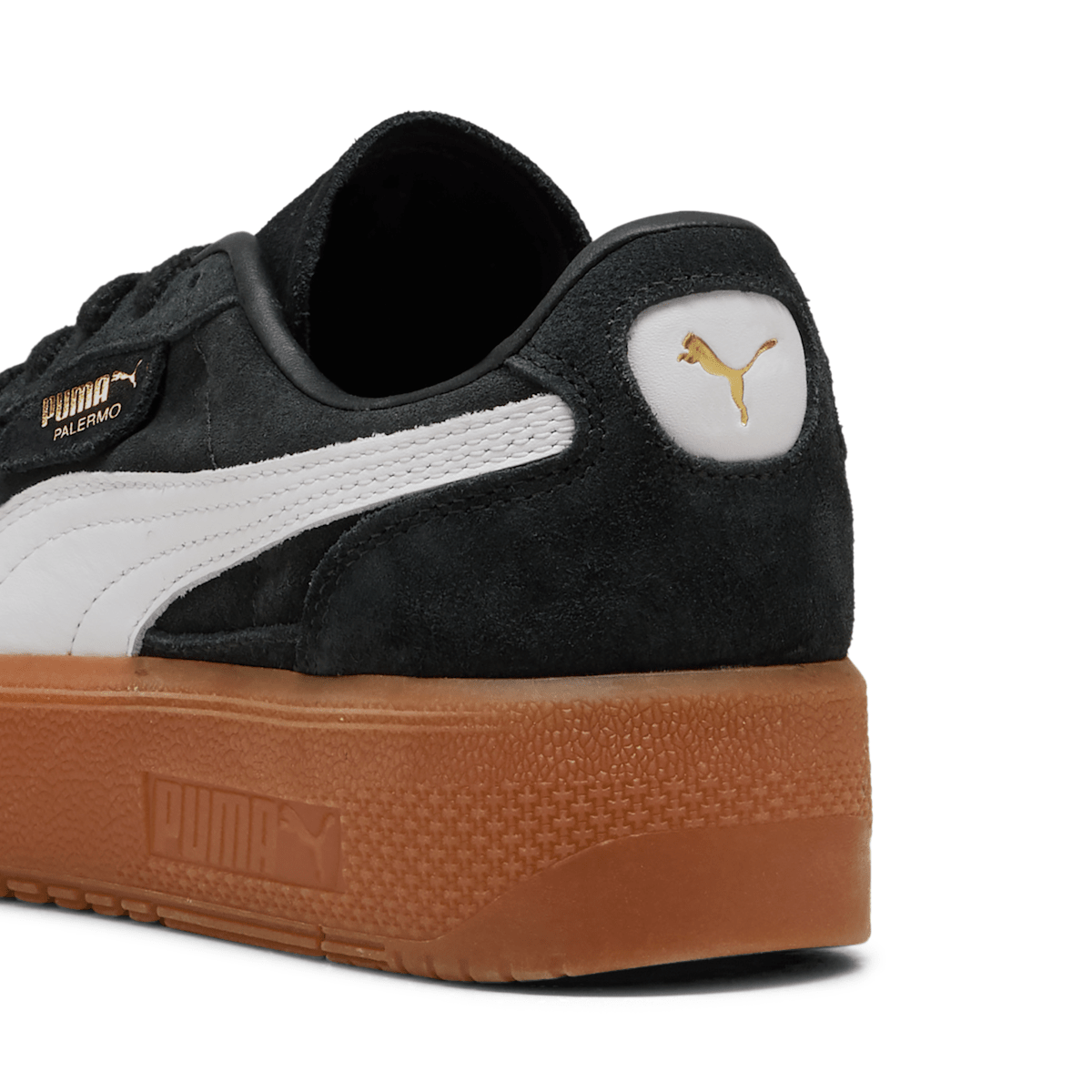 Tênis Puma Palermo Elevata Feminino - Preto / Branco / Caramelo - Foto 3