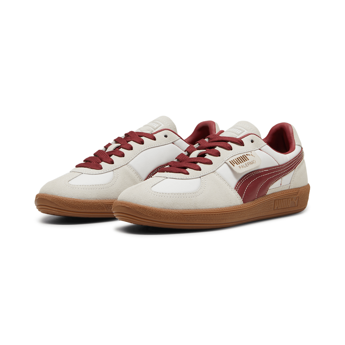 Tênis Puma Palermo OG Unissex - Branco quente / Vermelho intenso - Foto 2